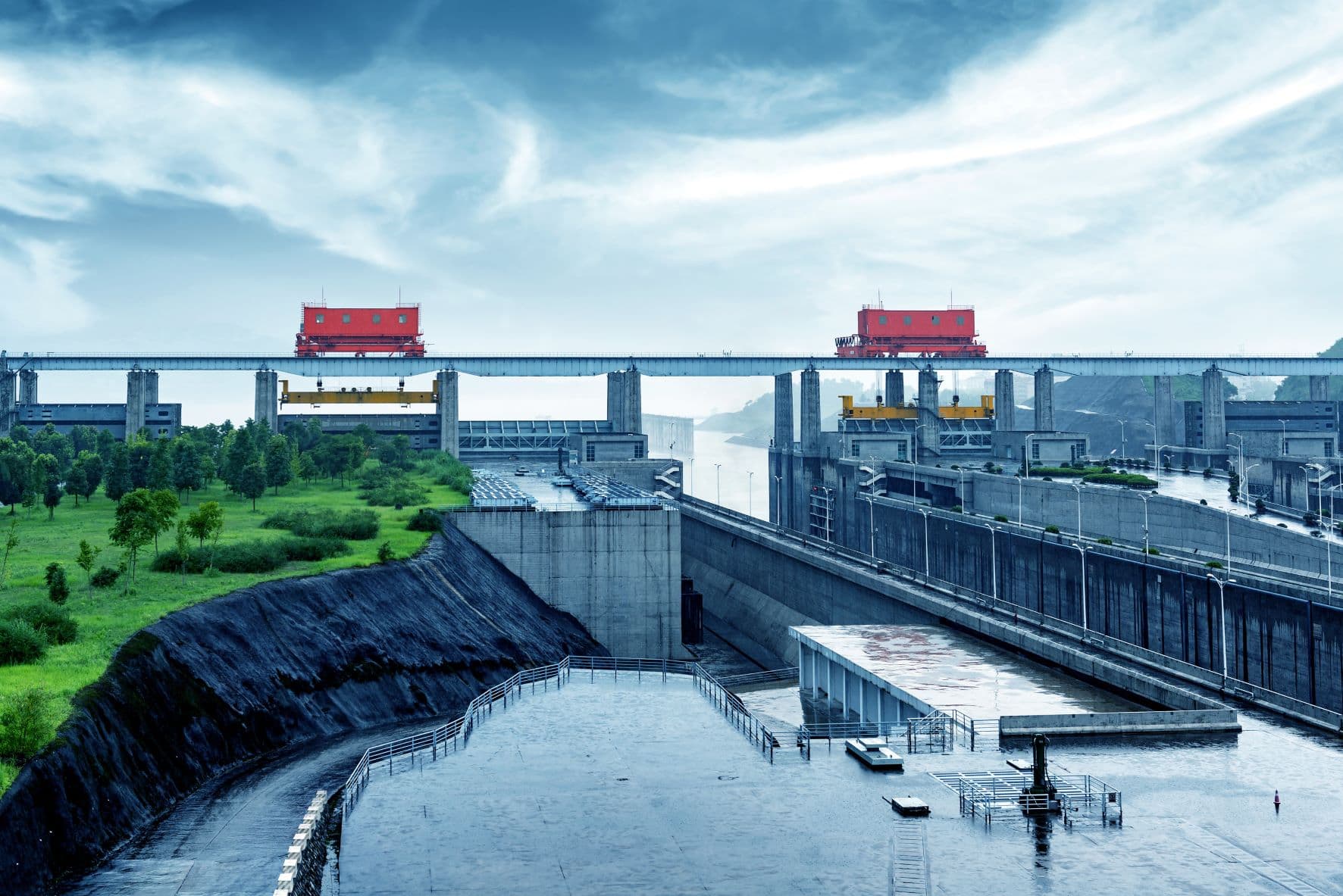 Schleuse am Drei-Schluchten-Damm in China