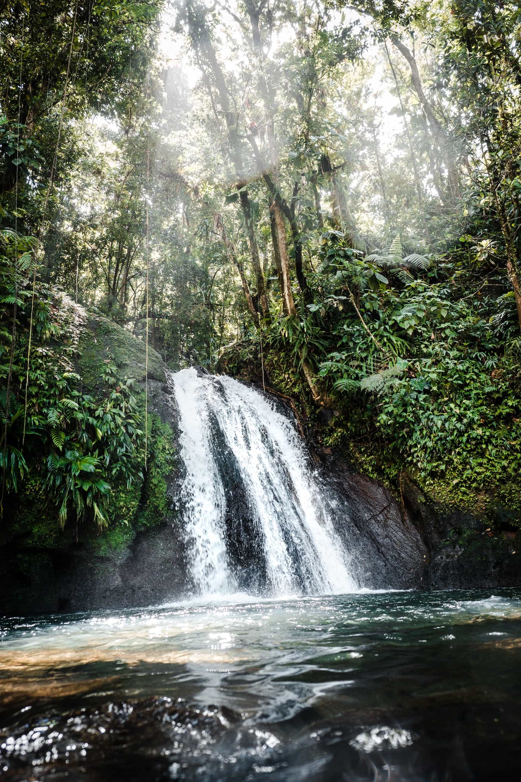Wasserfall auf Karibikinsel Guadeloupe