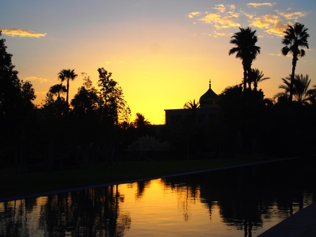 Sonnenuntergang im Palais Namaskar