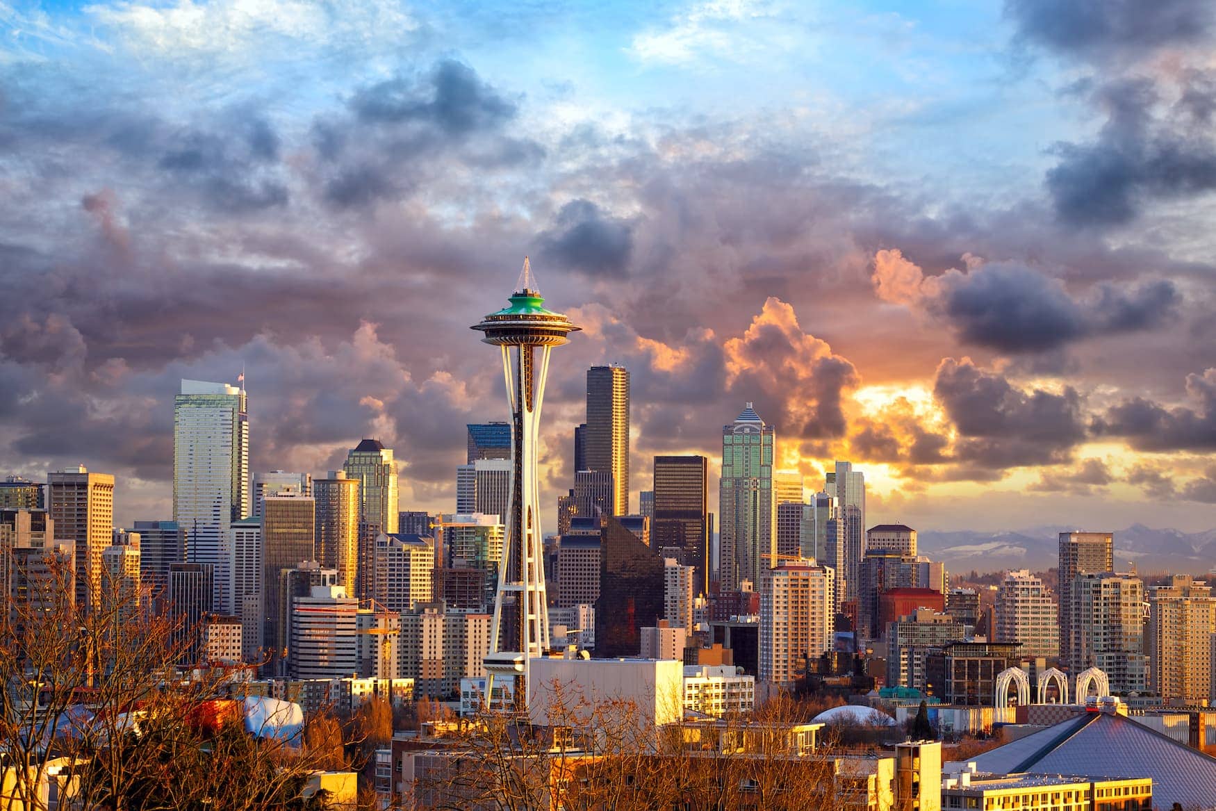 Blick auf die Skyline von Seattle, die größte Stadt im Nordwesten der USA