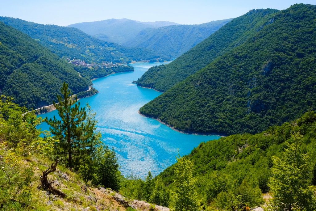 Piva Canyon in Montenegro