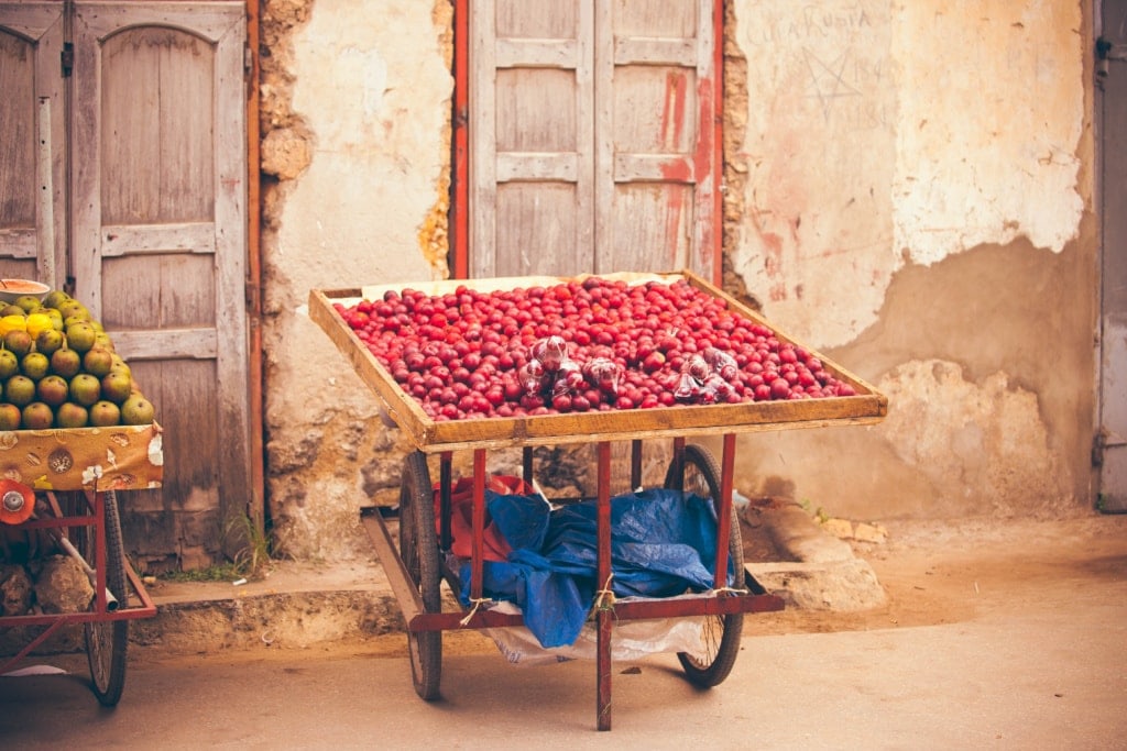 Verkaufsstand in Stone Town in Sansibar