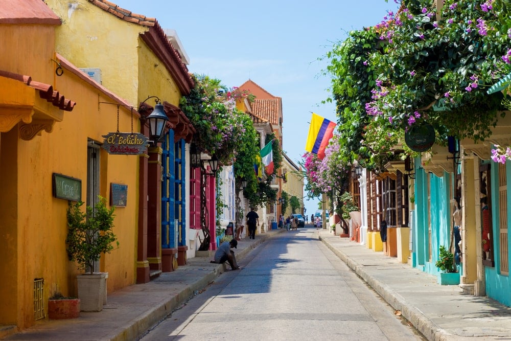 Straße in Cartagena, Kolumbien