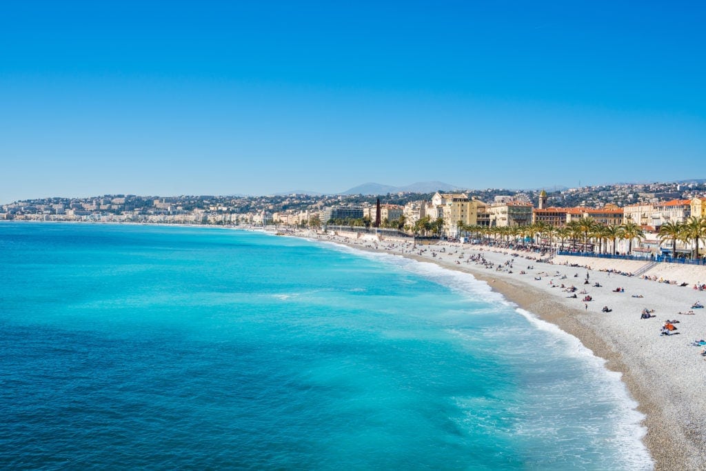 Blick auf die Küste der Côte d'Azur