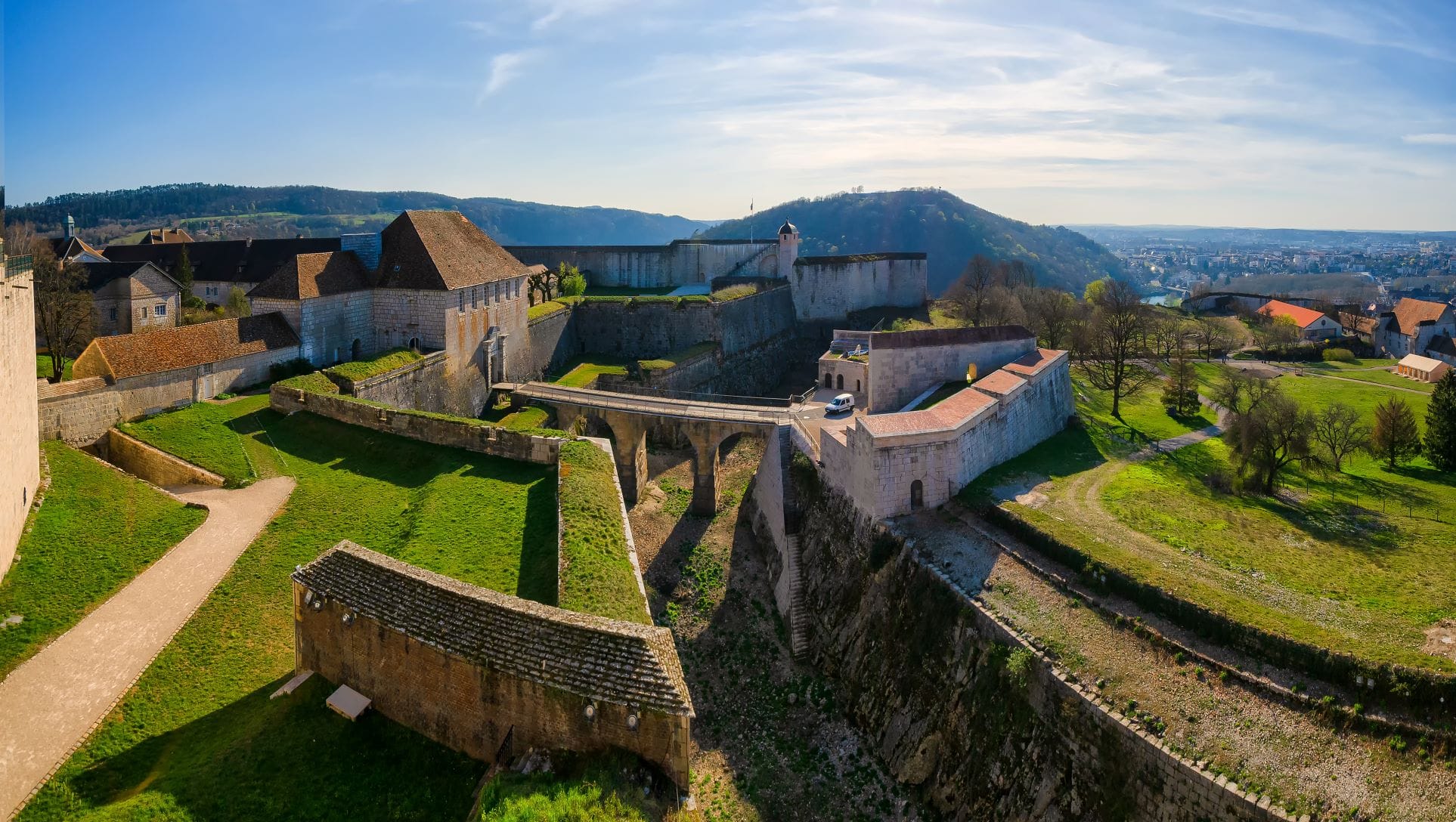 Blick auf die Zitadelle von Besancon, Frankreich