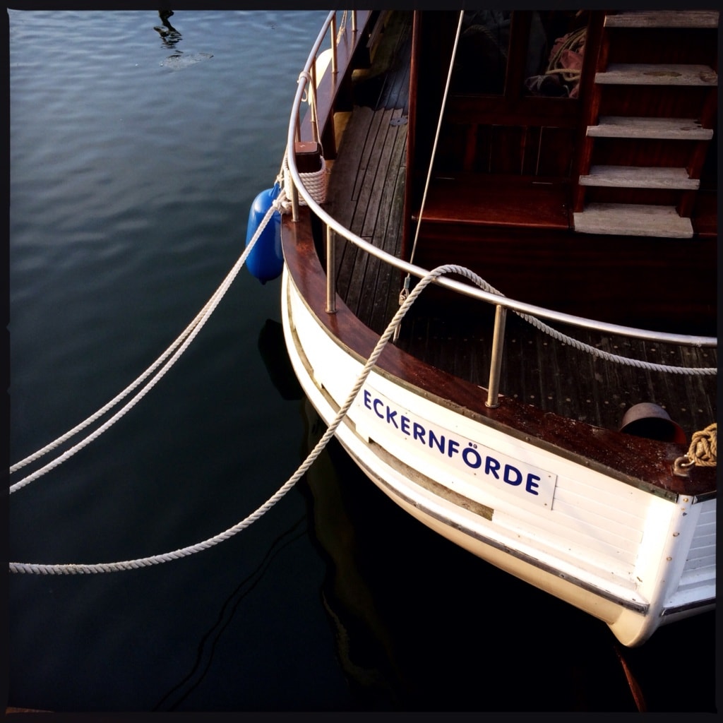 Boot mit der Aufschrift eckernförde