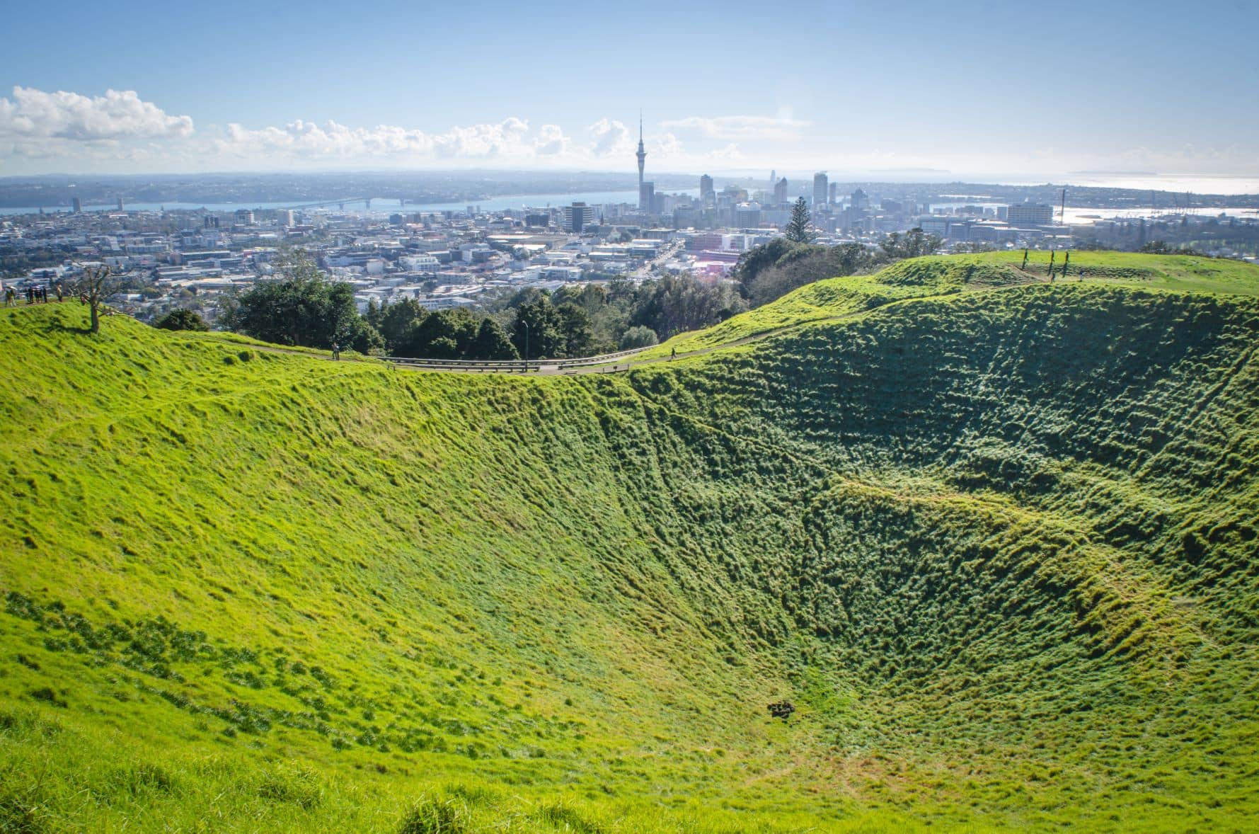 Ausblick vom Maungawhau Mount Eden in Auckland