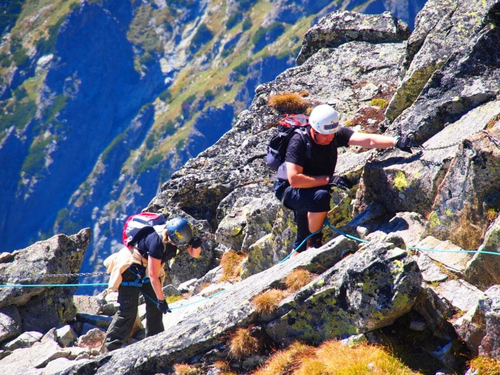 Reise durch die Slowakei: Bergsteiger auf der Lomnitzer Spitze
