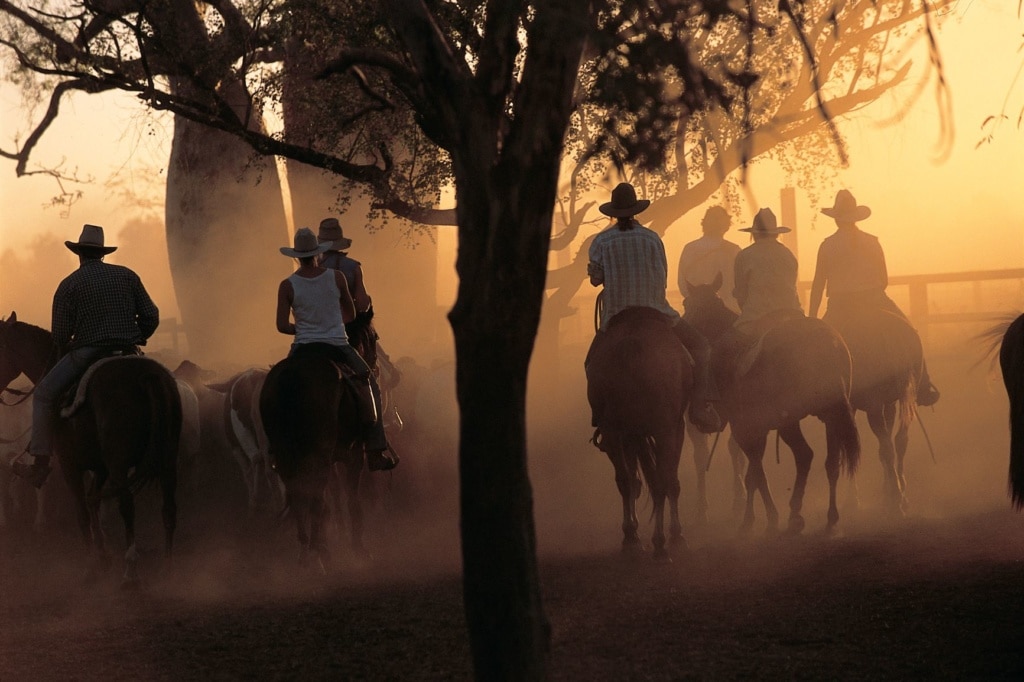 Cowboys in der Kimberley Cattle Station in Australien
