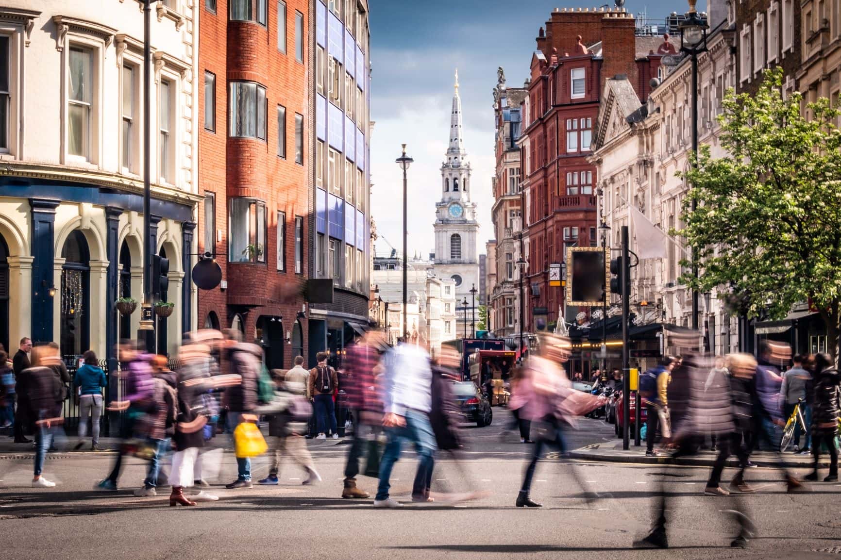 Straßenszene in Covent Garden, London
