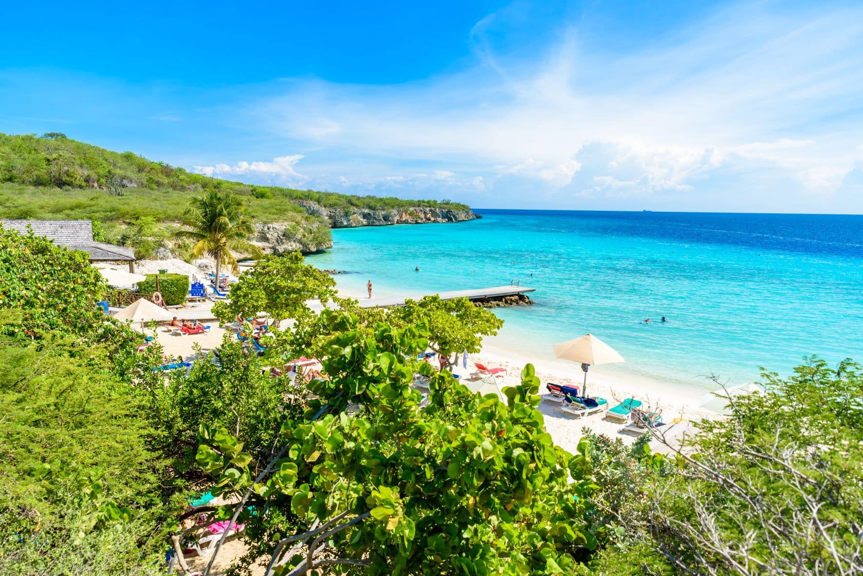 Blick auf den Porto Mari Beach auf Curacao 
