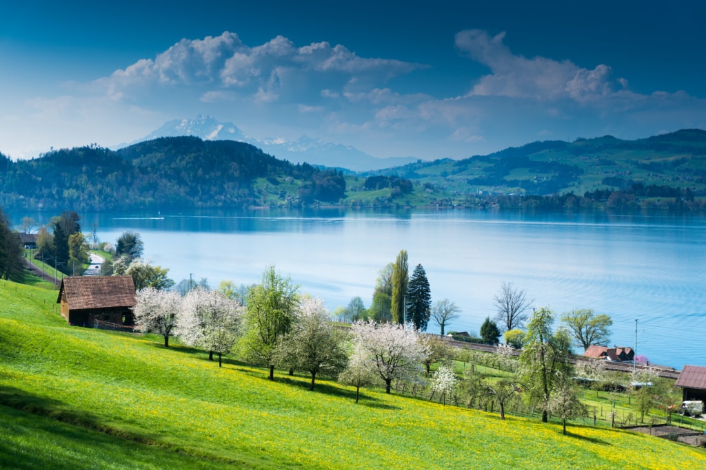 Malerischer Zugersee in der Schweiz