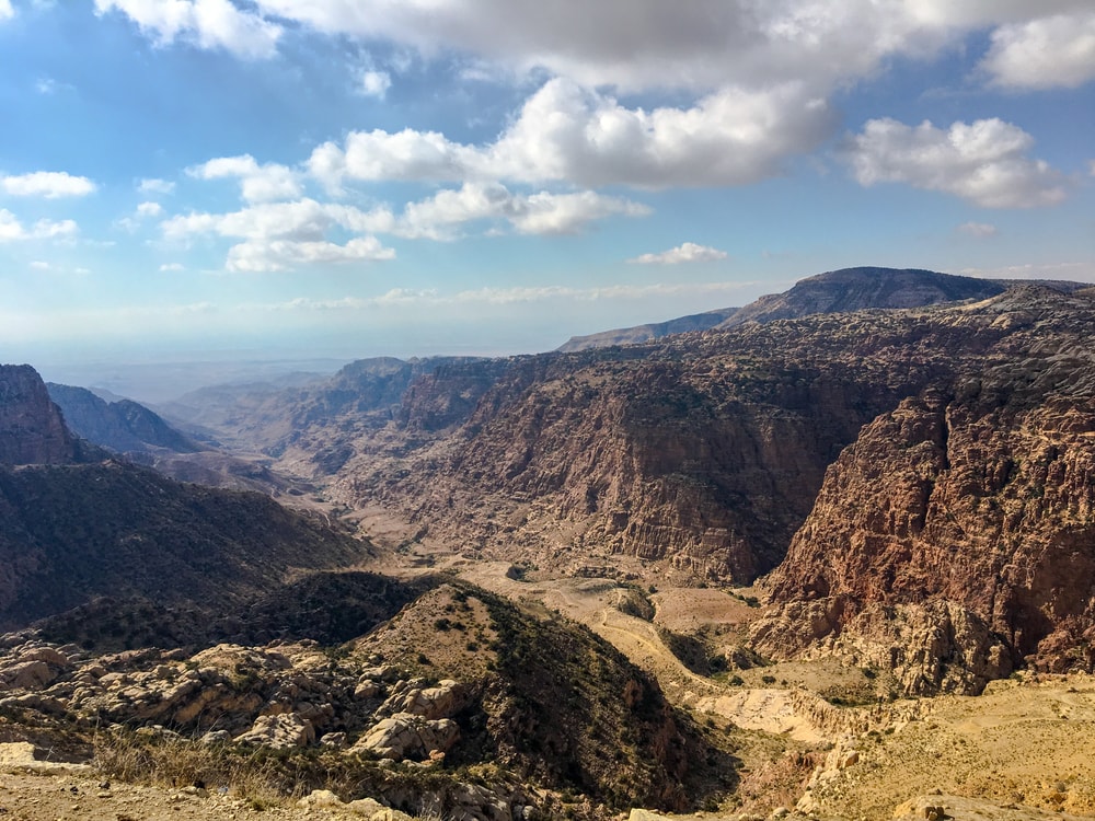 Blick auf Naturreservat Dana in Jordanien