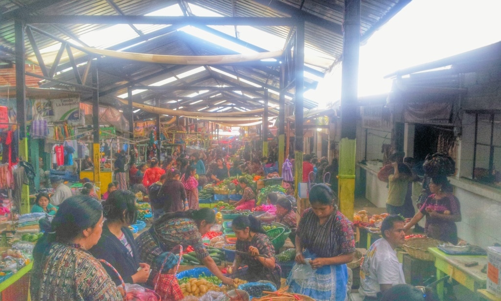 Markt in Solala am Atitlan See in Guatemala