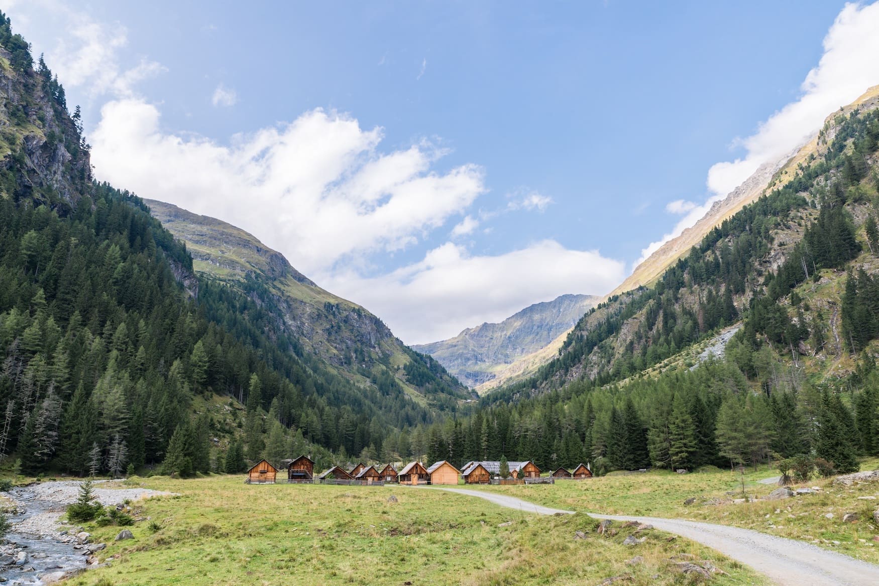 Berghütte in den Alpen im Göriachtal