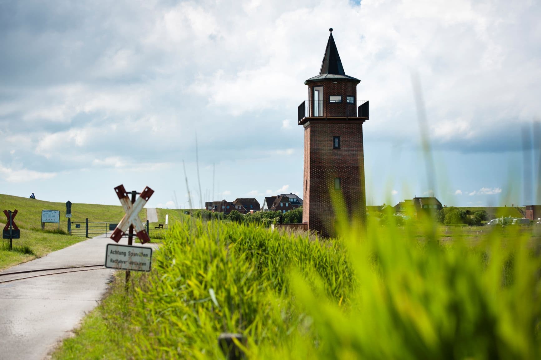 Blick auf den Leuchtturm Dagebüll