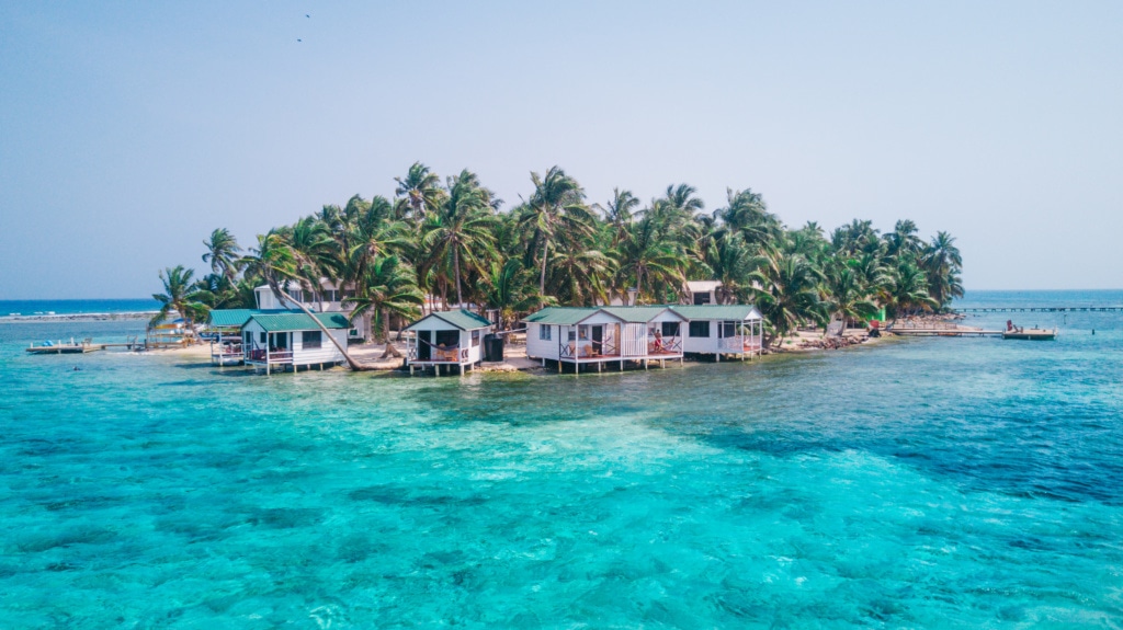 Kleine Insel vor der Küste von Belize