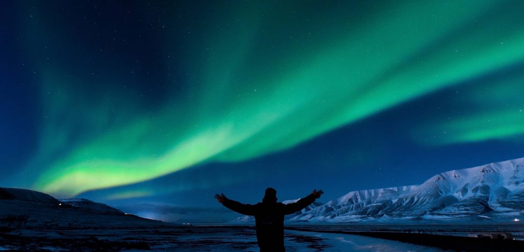 Wundervoll diese Nordlichter auf Spitzbergen
