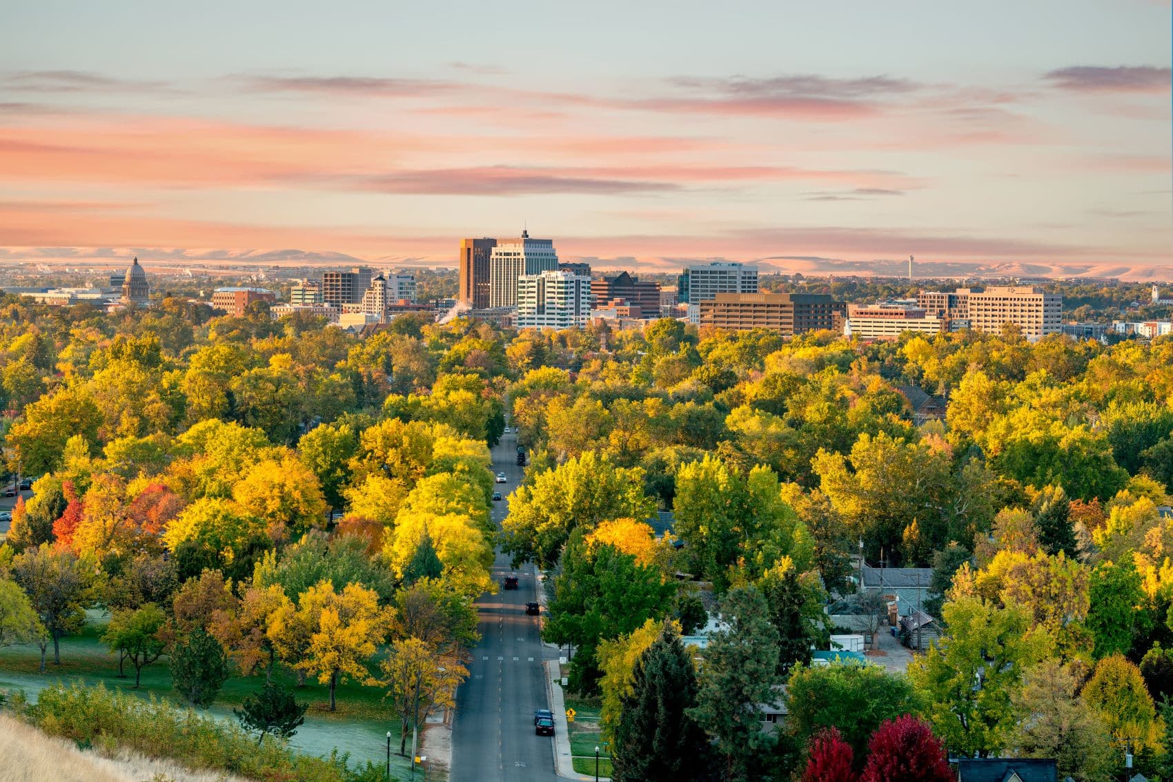 Blick auf Zentrum von Boise, Idaho