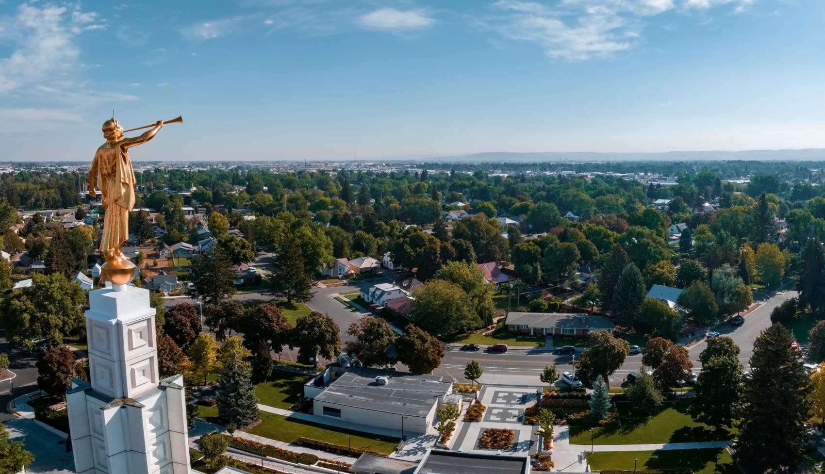 Goldene Statue in Idaho Falls