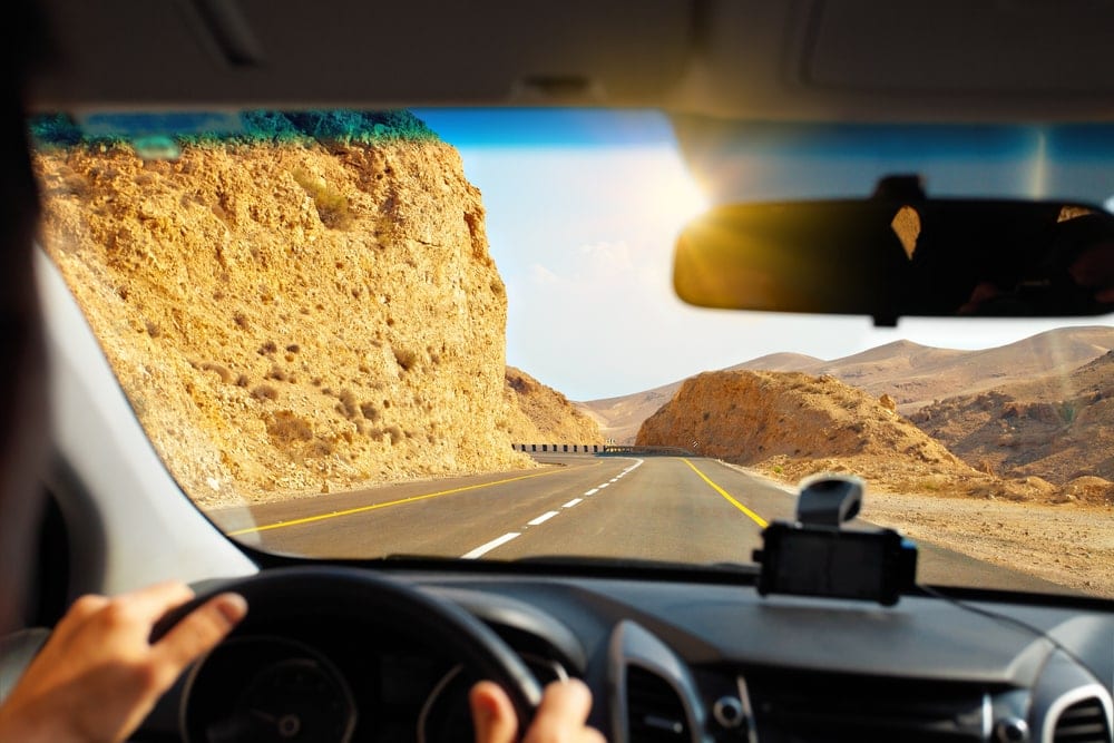 Autofahrt zum Toten Meer