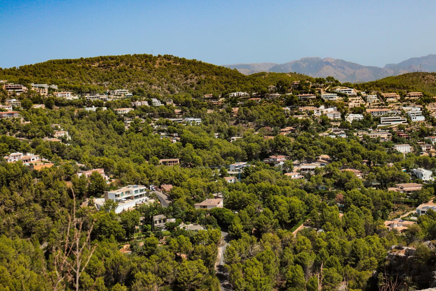 Viertel Son Vida auf Mallorca aus Vogelperspektive