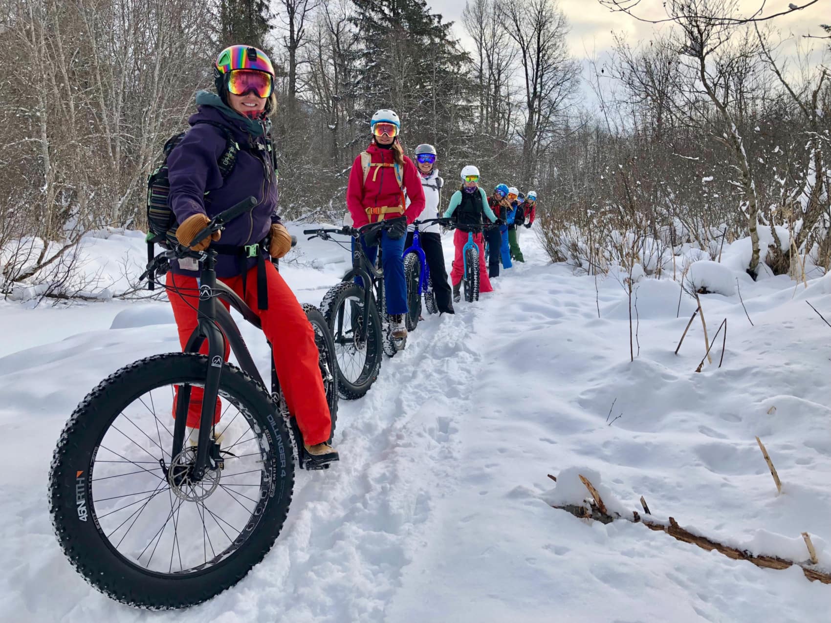 Fatbike-Tour-Teilnehmer in Alaska 