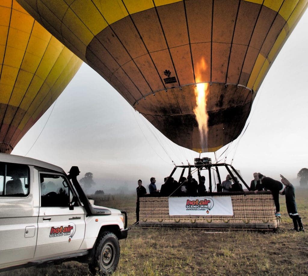 Das Hinterland von oben: Ballon fahren an der Gold Coast