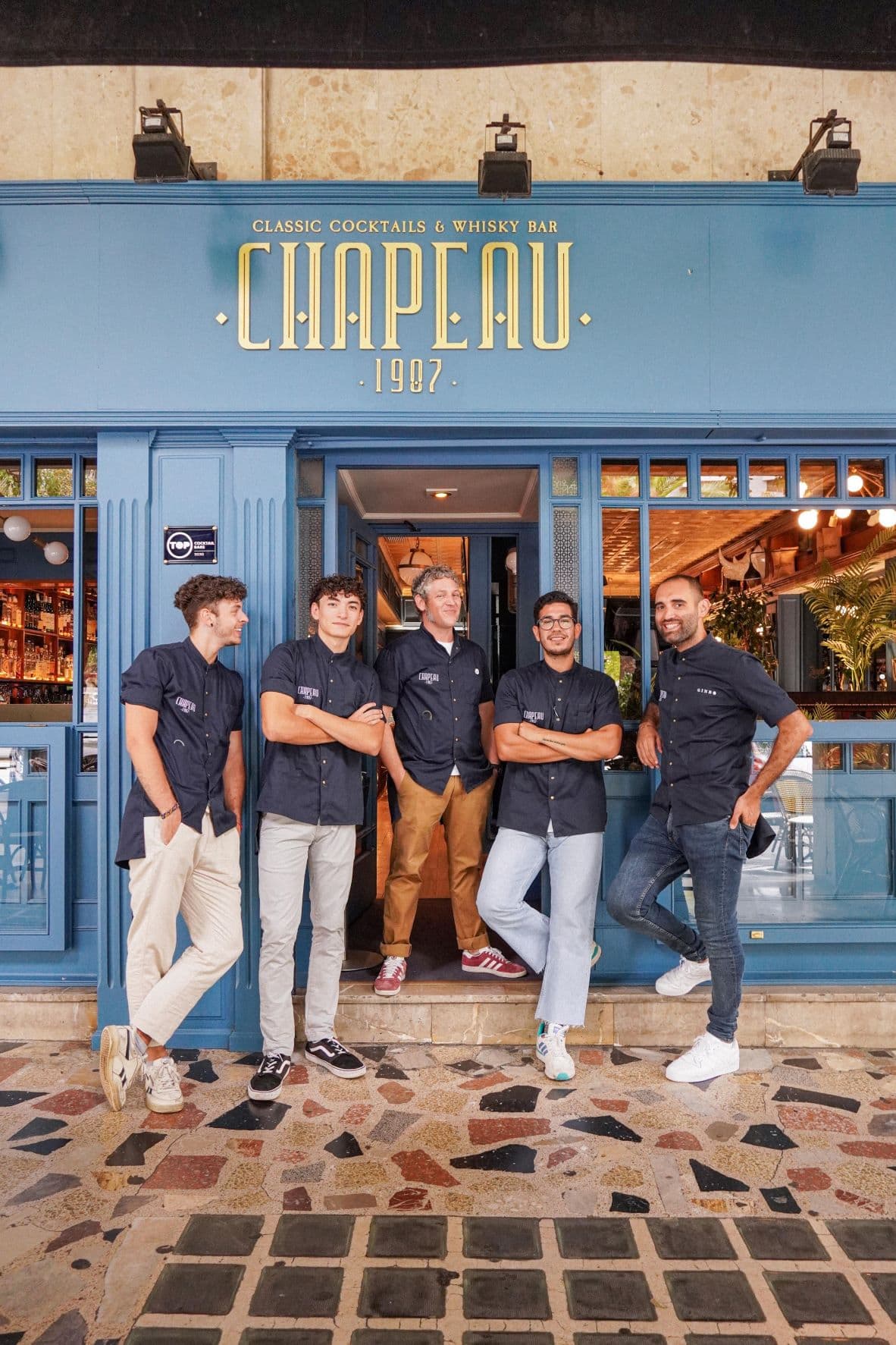 Team der Chapeau 1987 Bar in Palma de Mallorca 