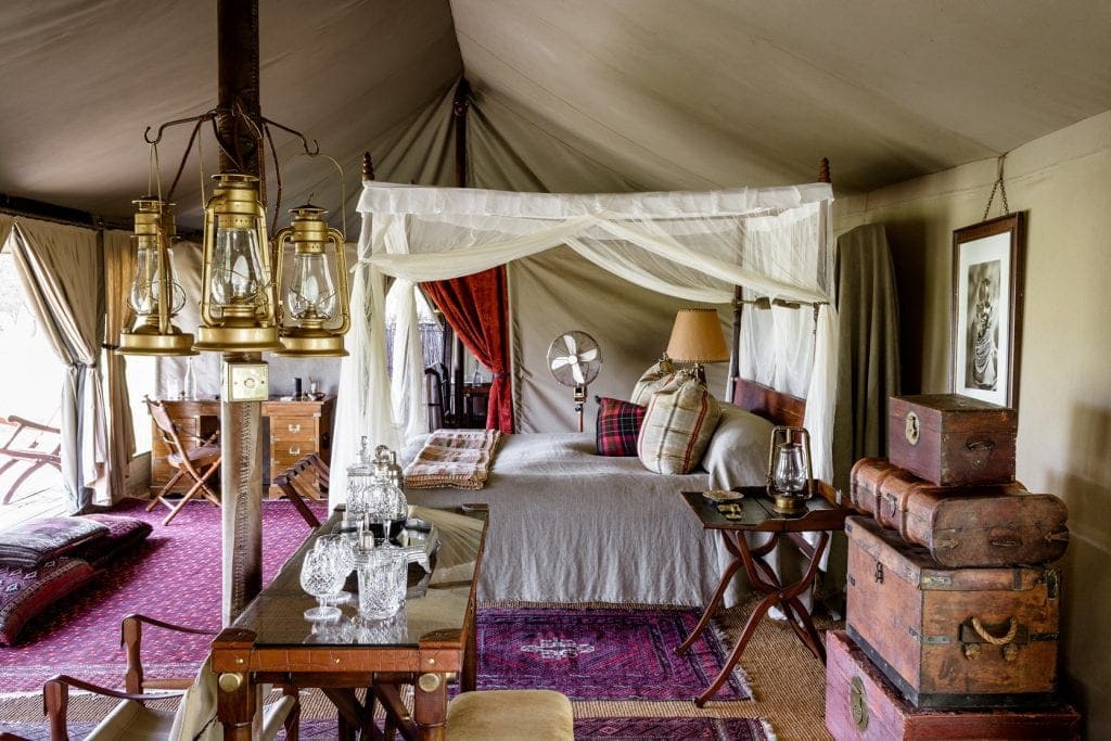 Die Luxuszelte des Sabora Tented Camp in Tansania im Stil der 1920er Jahre