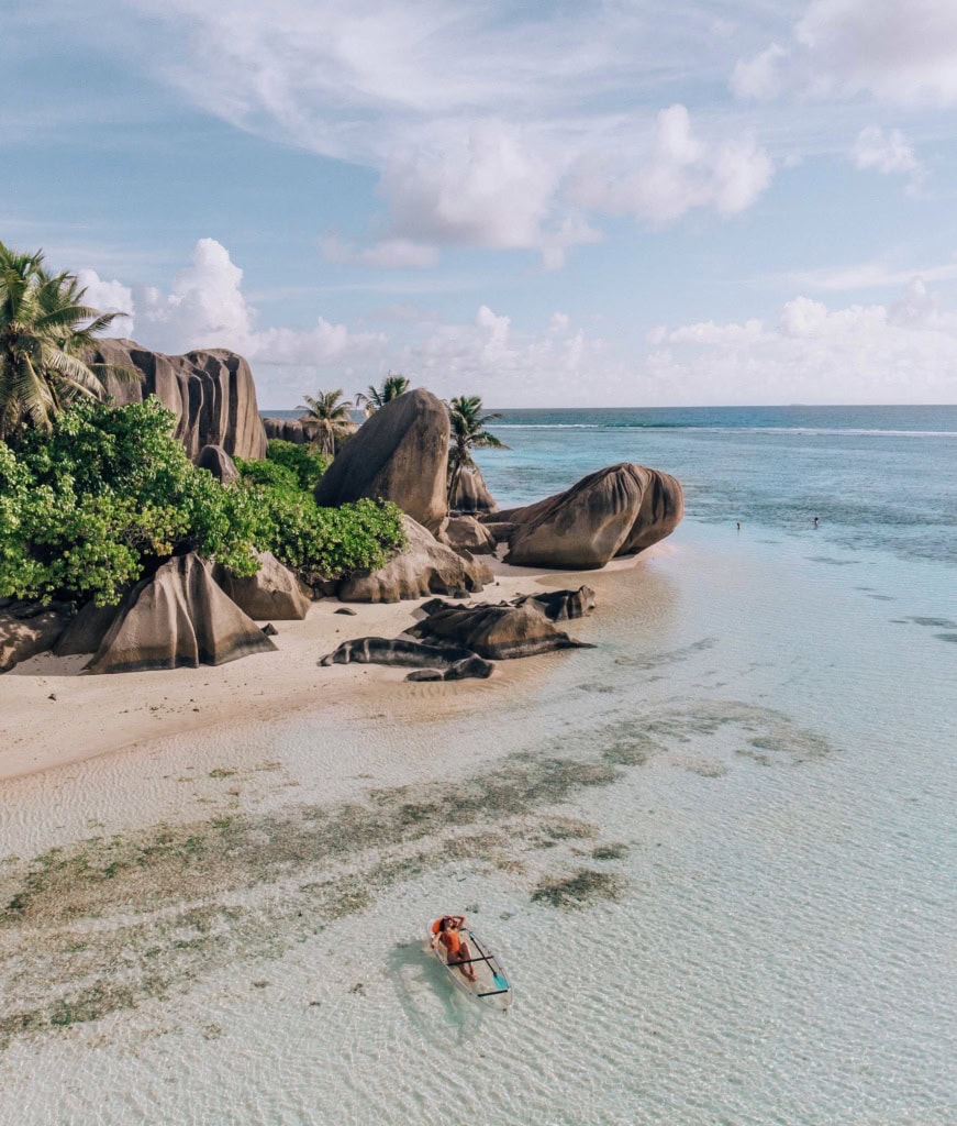Strand im Raffles Seychelles