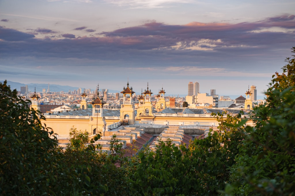 Blick auf Barcelona vom Montjuic-Berg