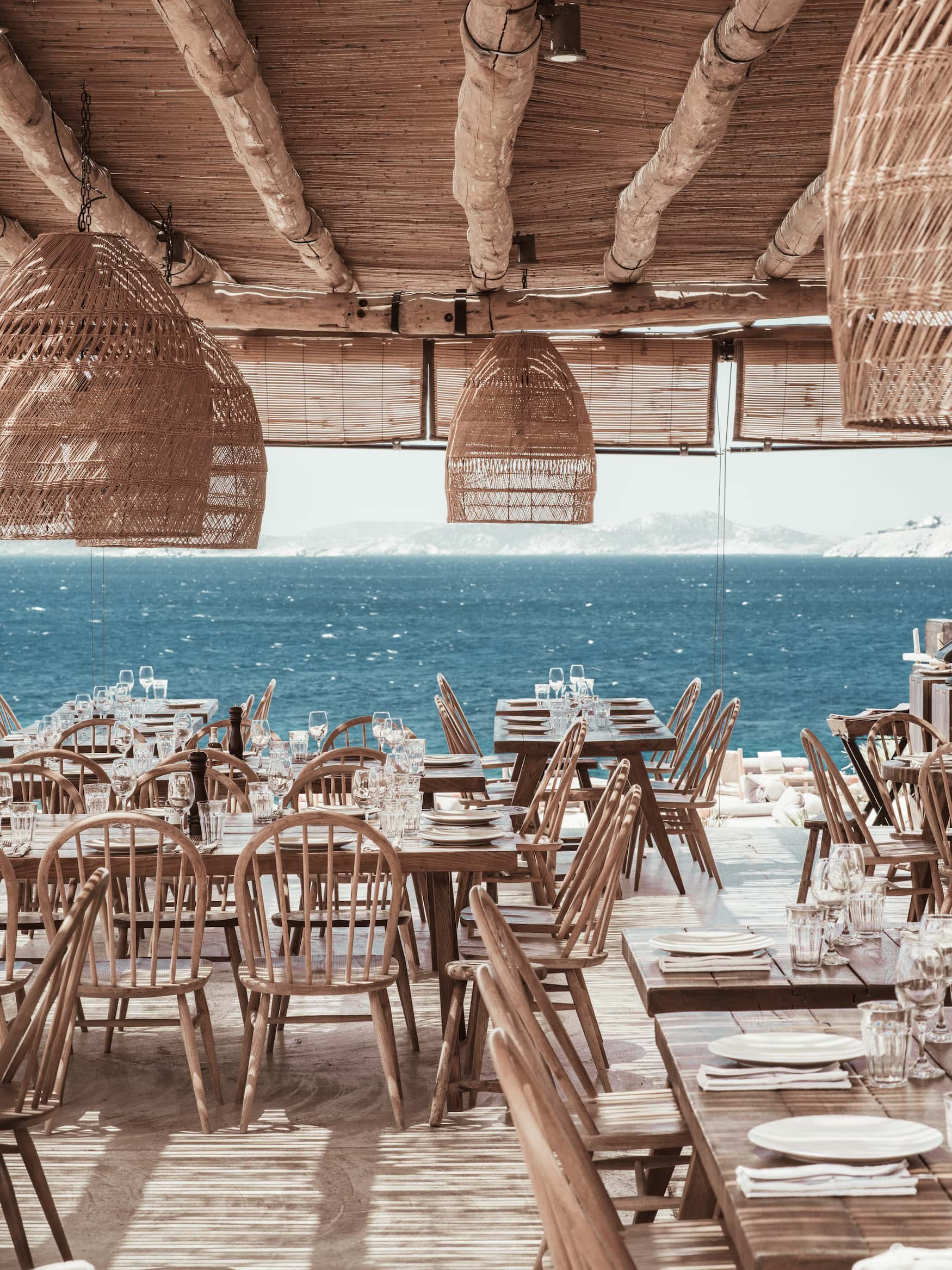 Der Scorpios Beach Club auf Mykonos