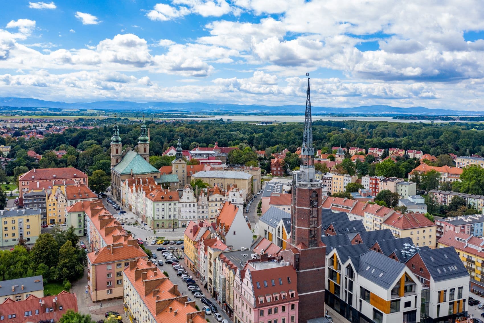 Panorama von Nysa in Polen