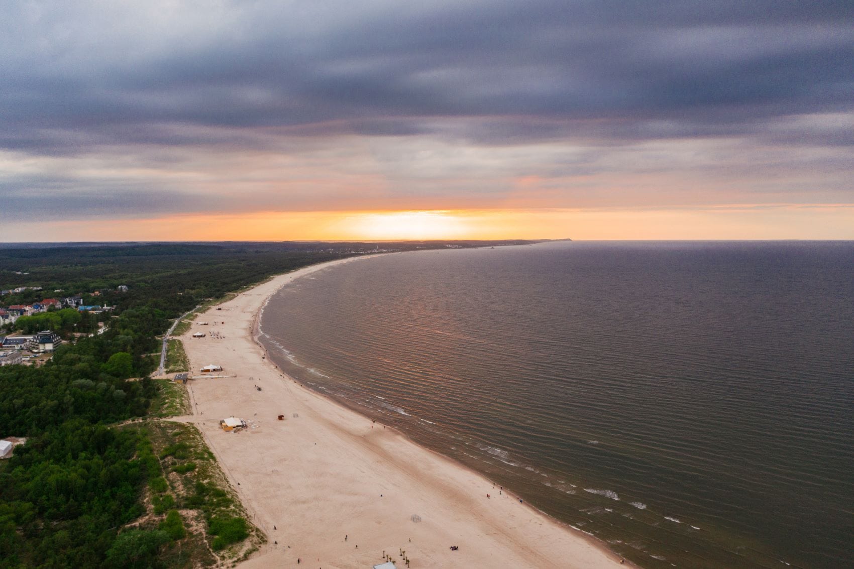 Panoramablick auf Strand in Swinemünde