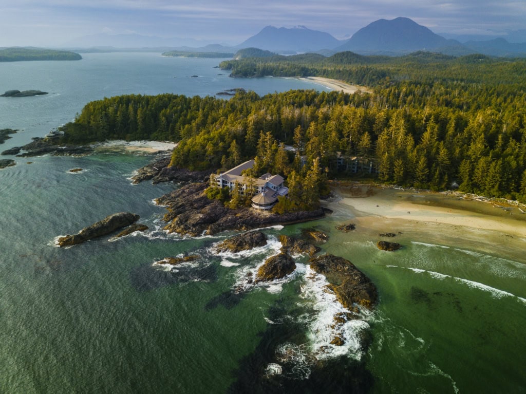 das The Wickaninnish Inn, Tofino Canada von oben