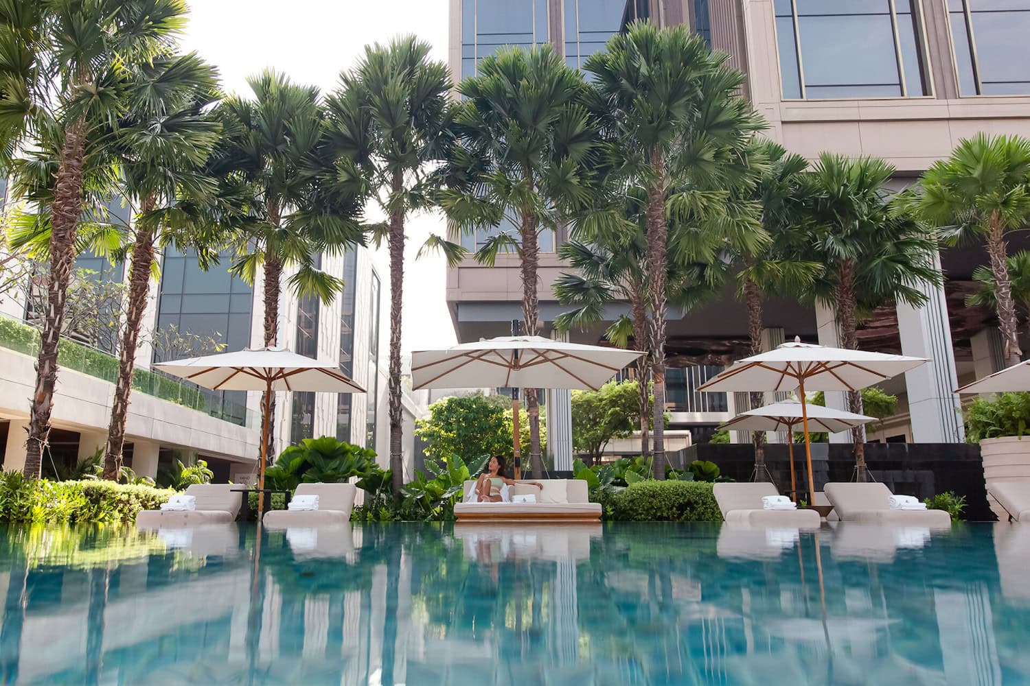 Pool im Four Seasons Hotel in Bangkok