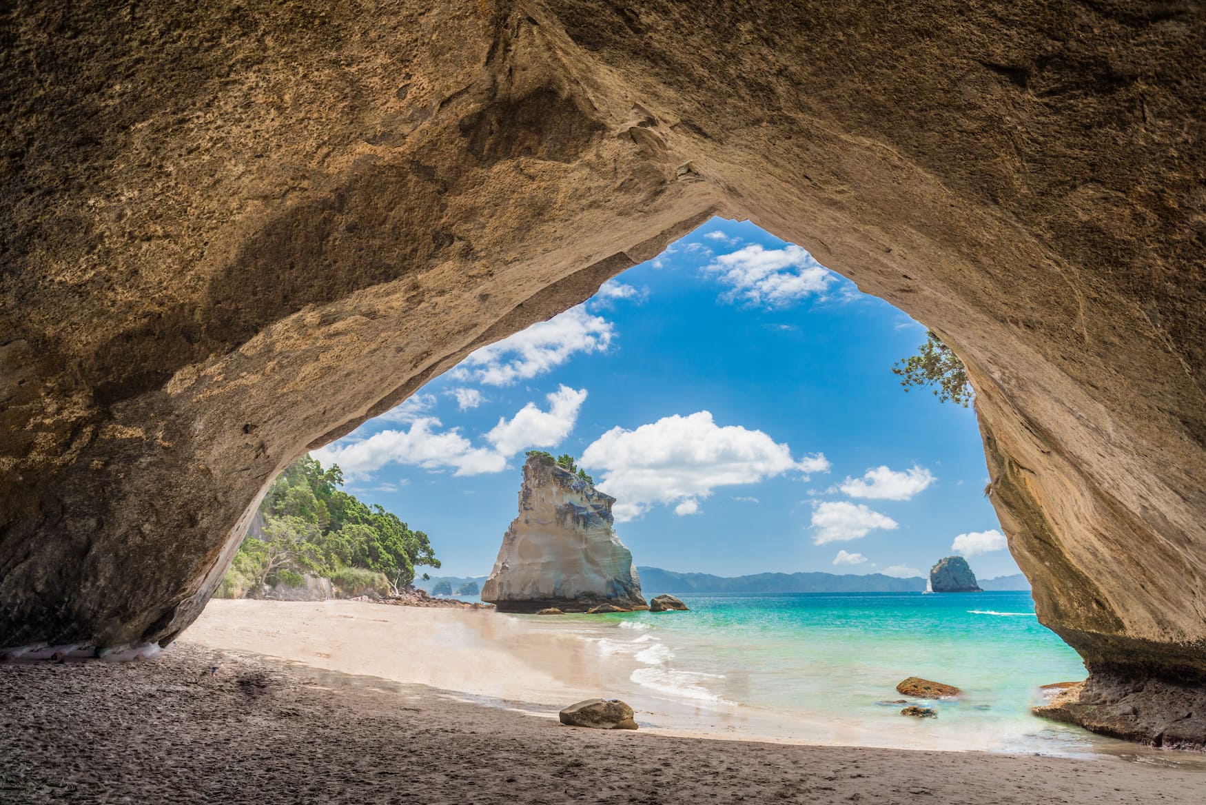 Kathedral-Höhle auf der Coromandel-Halbinsel auf der Nordinsel Neuseelands