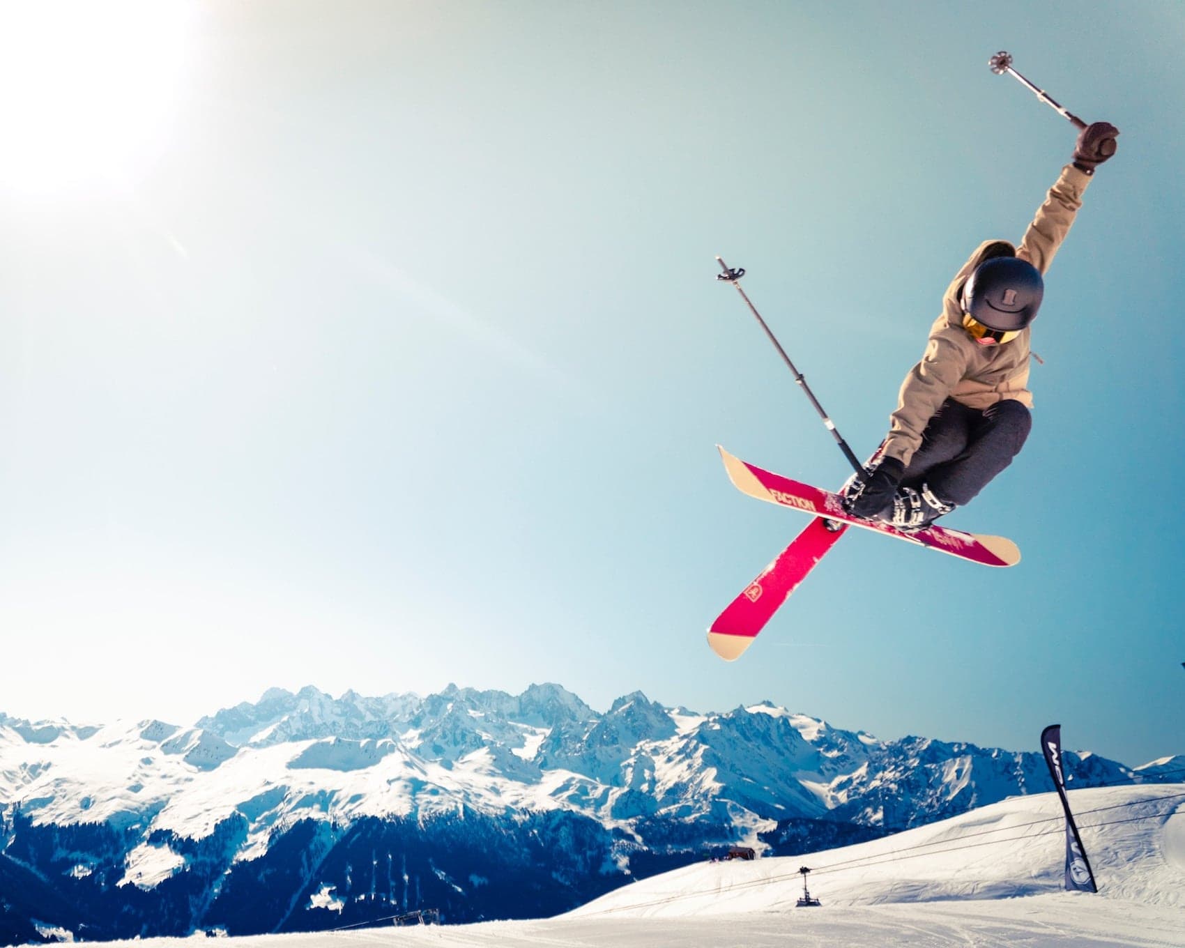 Freerider beim Skifahren