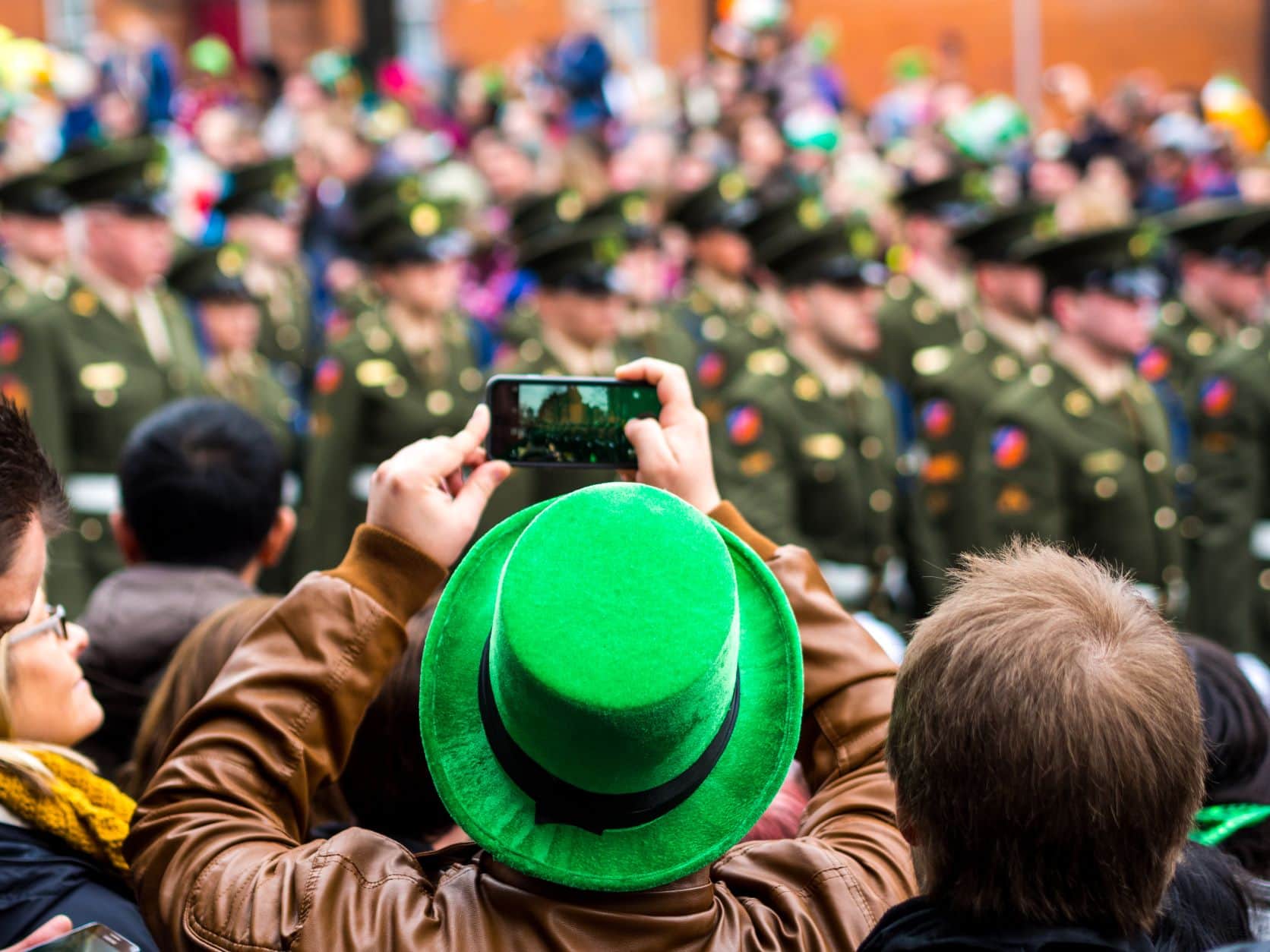Parade am St. Patricks Day in Dublin, Irland