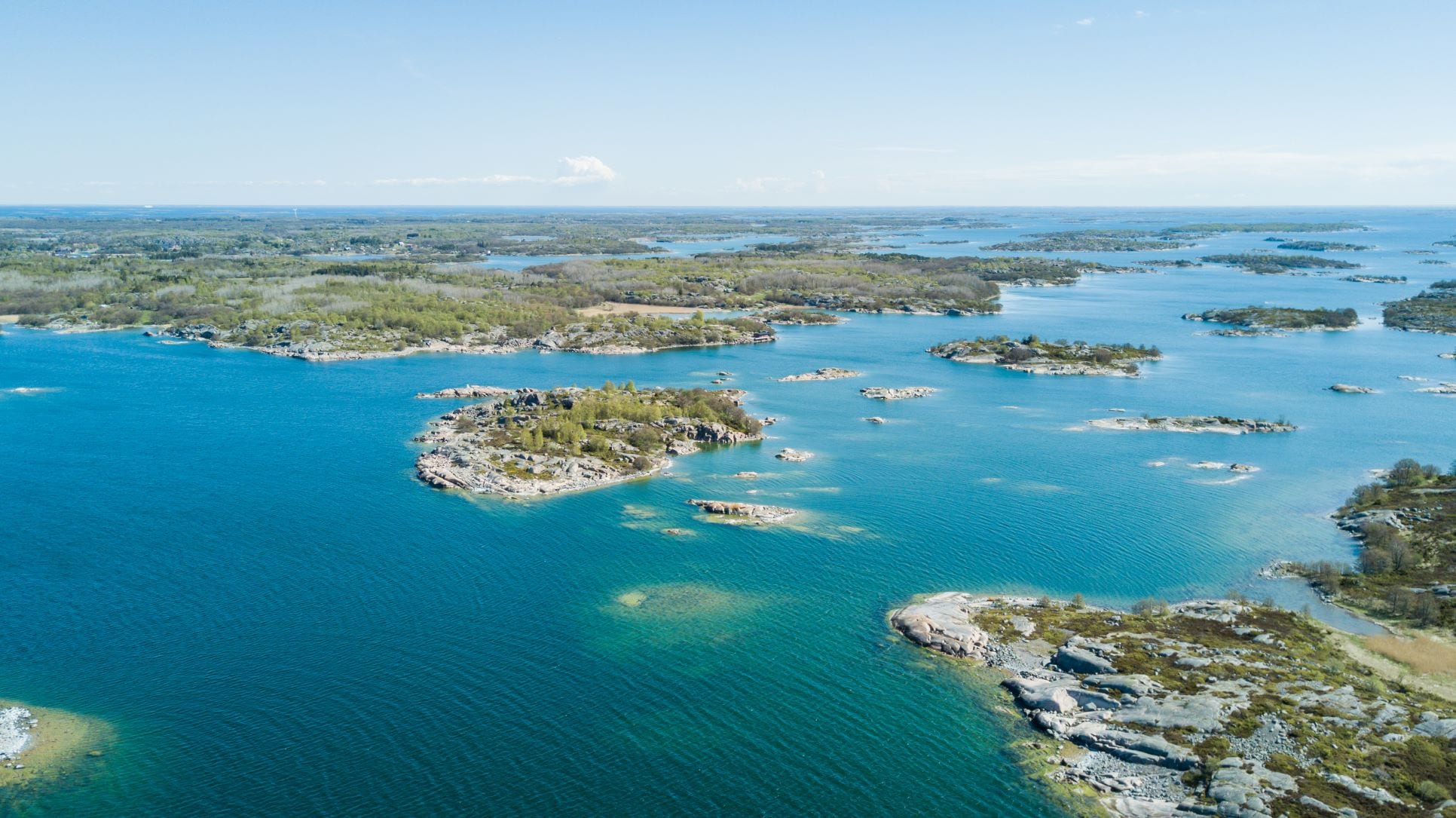 Aland-Inseln in Finnland aus Vogelperspektive