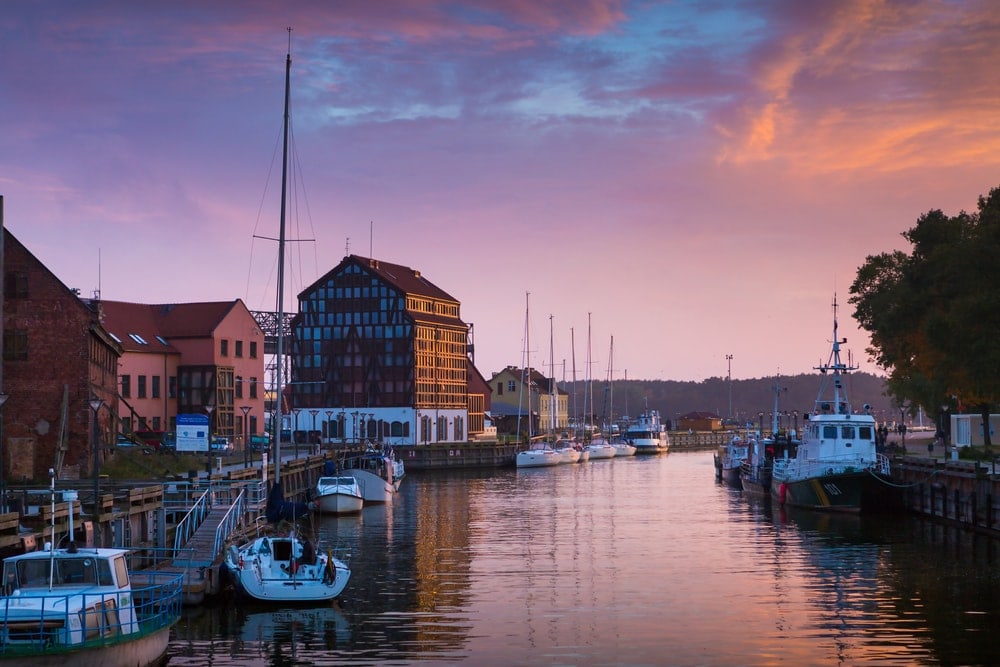 Stadt Klaipeda in der Nähe der Kurischen Nehrung in Litauen