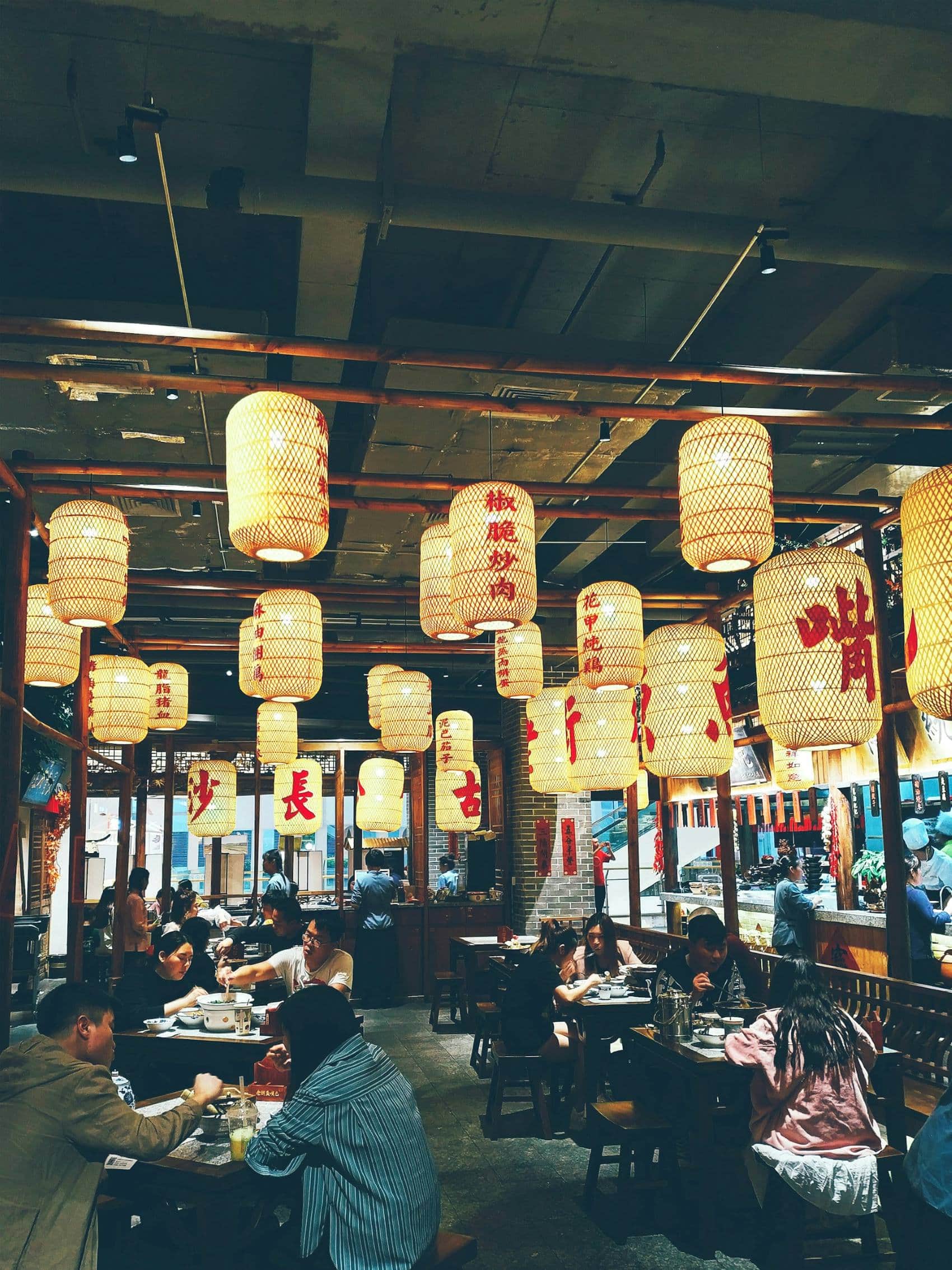 Blick in Restaurant in China