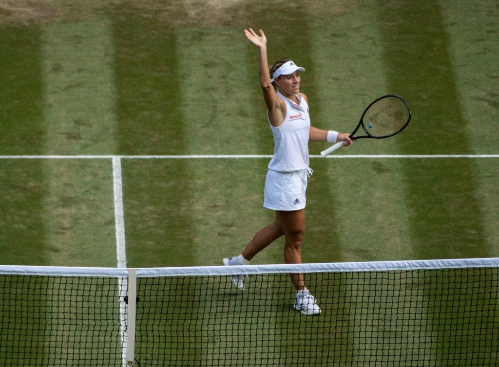 Angelique Kerber auf dem Tennisplatz in Wimbledon