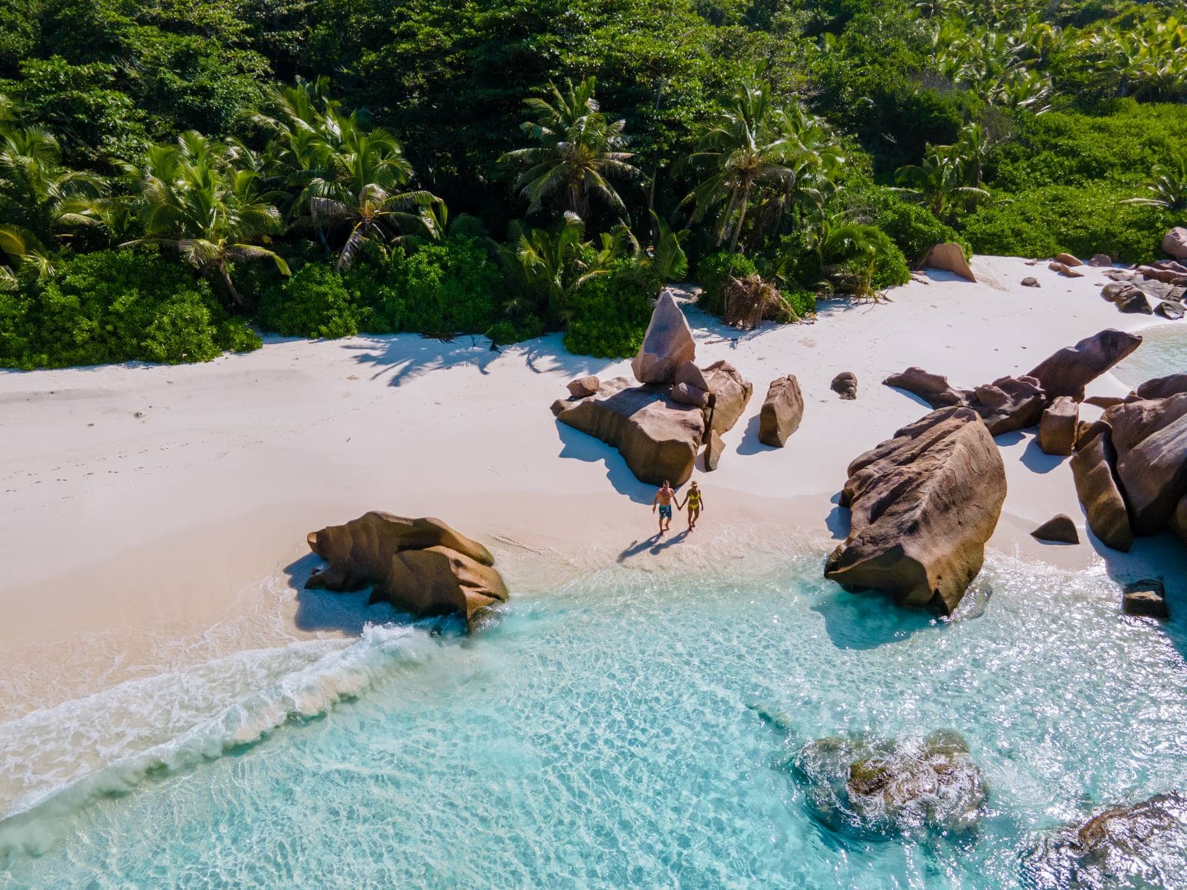 Anse Cocos Strand, La Digue Island, Seyshellen