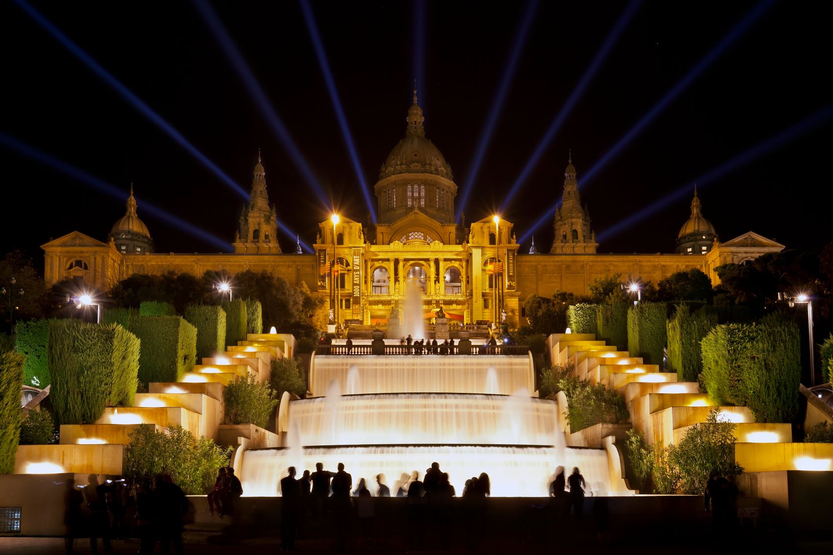 Brunnen-Lichtershow auf Berg Montjuïc in Barcelona