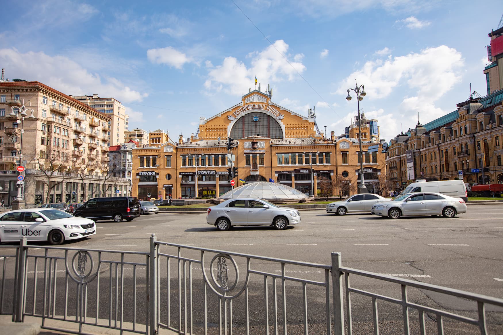 Bessarabska-Markthalle in Kiew