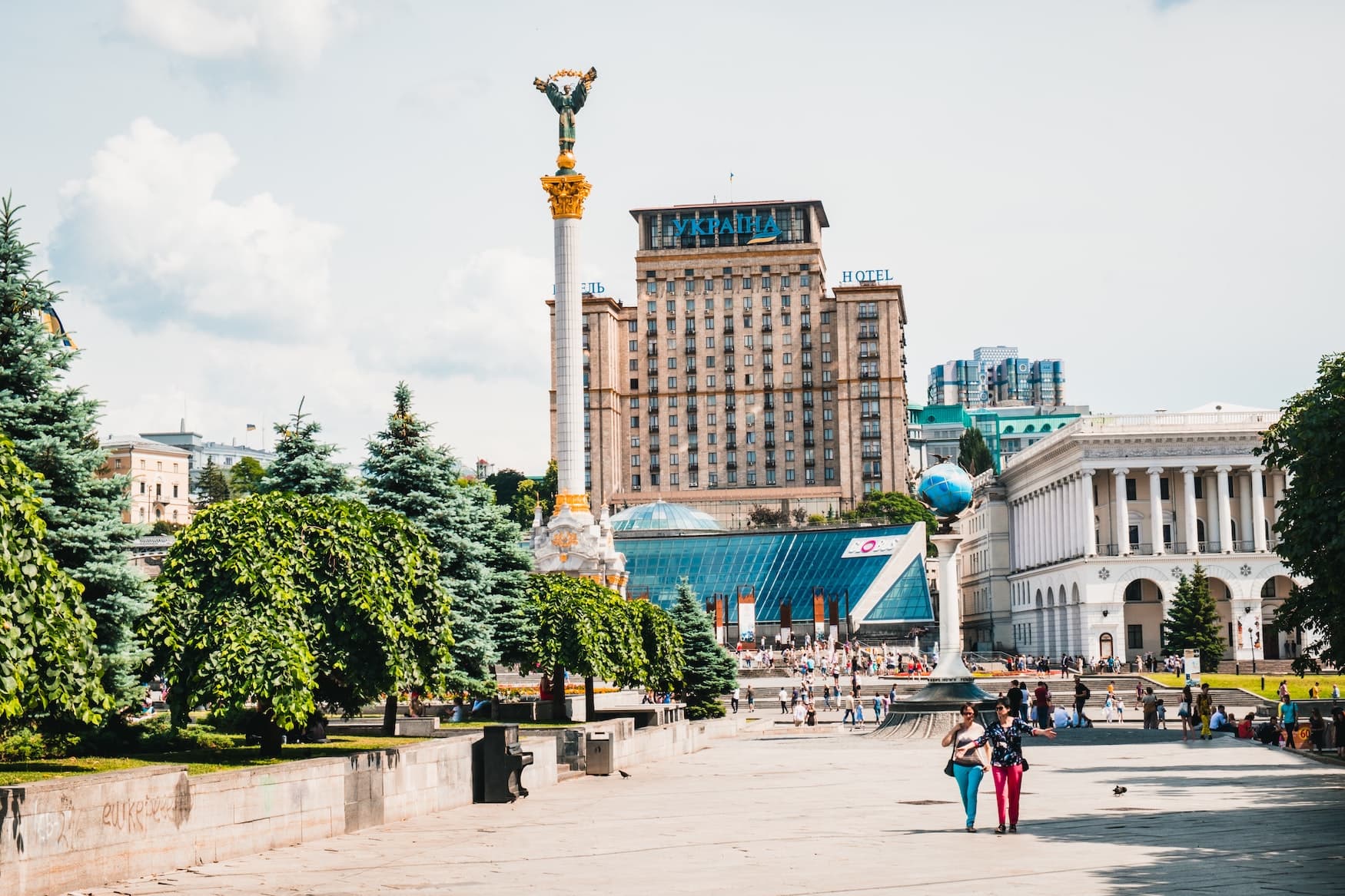 Maidan Platz der Unabhängigkeit in Kiew, Ukraine
