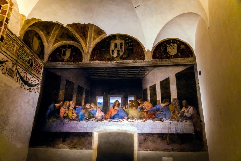 Das Abendmahl von Leonardo Da Vinci in Mailand.