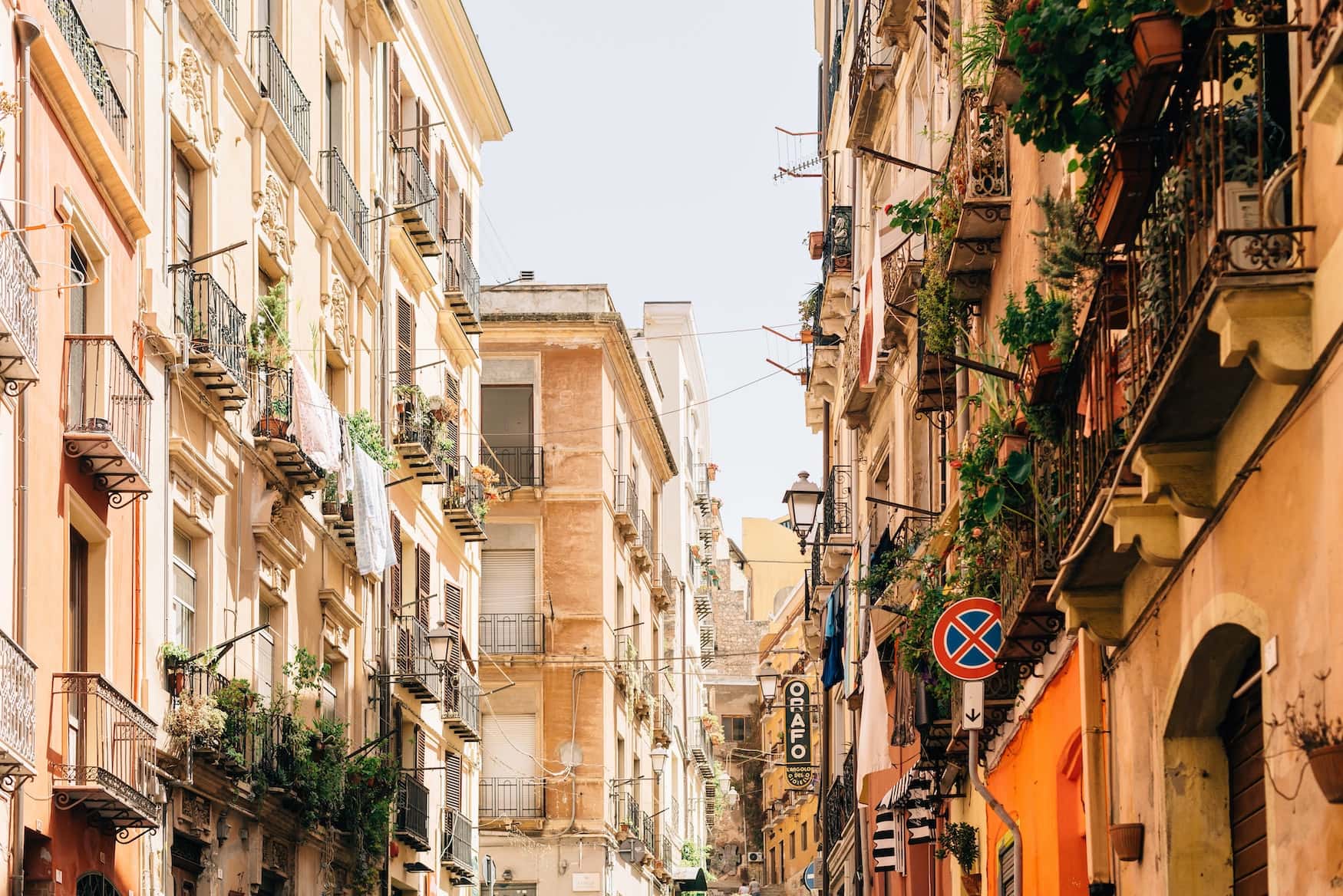 Straße in Cagliari, Sardinien